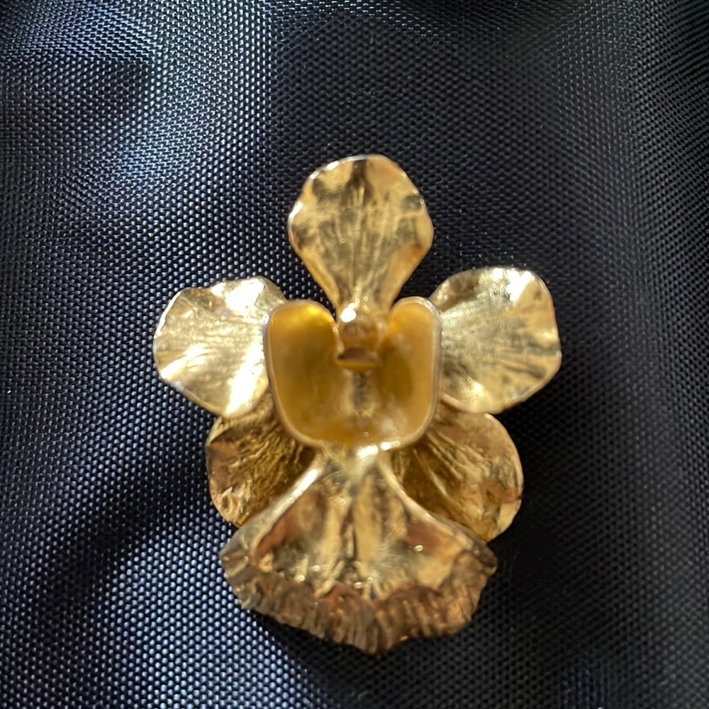 Risis Of Singapore Authentic 22k Gold Plated Orchid P… Gem